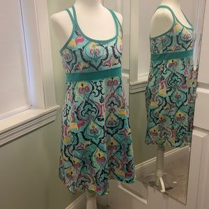 Soybu medium teal multi-colored athleisure dress